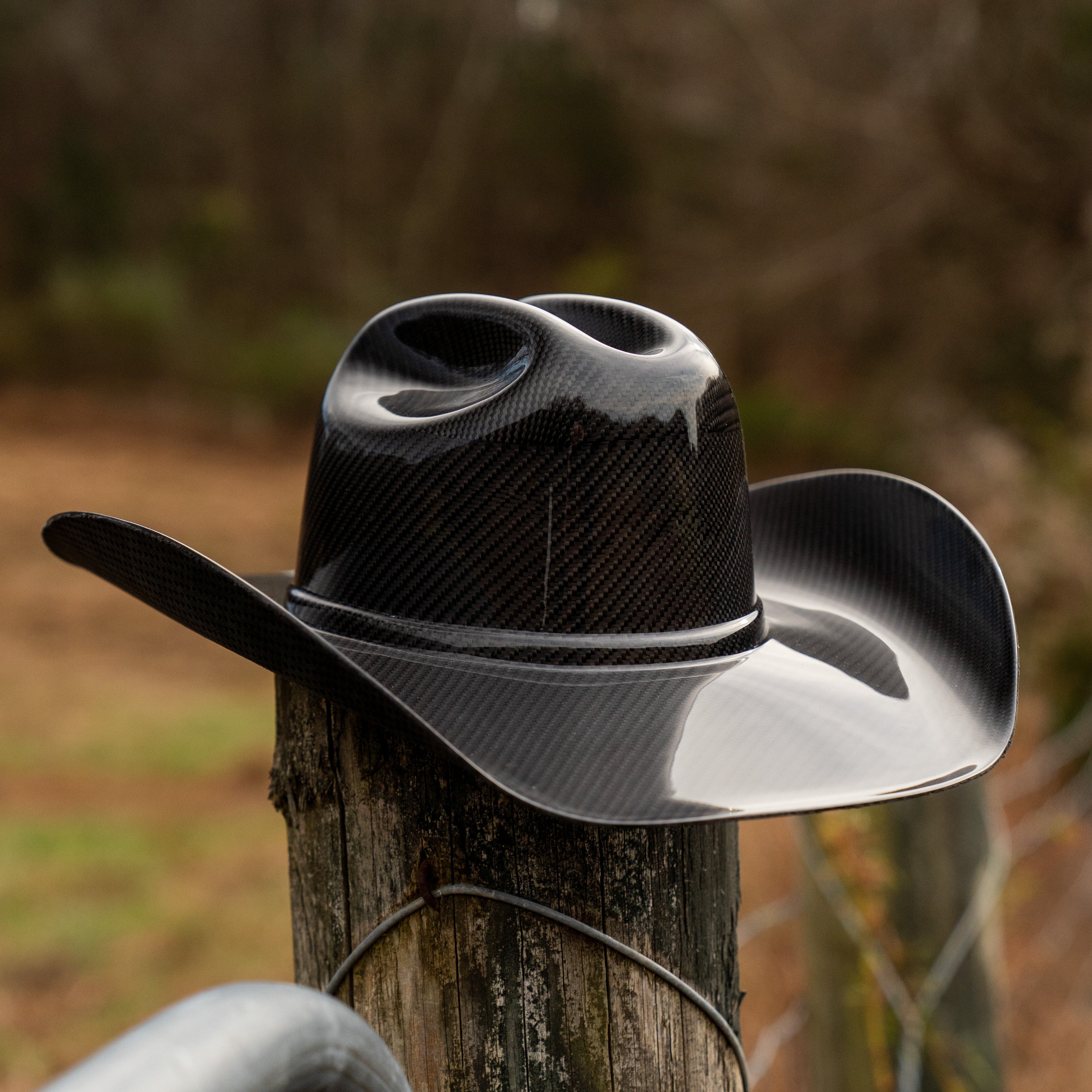 WHISTLINDIESEL x NELSON RACING DESIGN Hand Made Carbon Fiber Cowboy Hat - GLOSS - Image 3