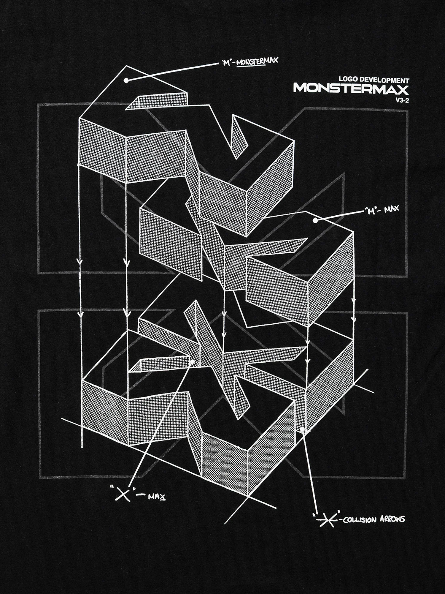 MONSTERMAX SCHEMATIC BLACK TEE - Image 3